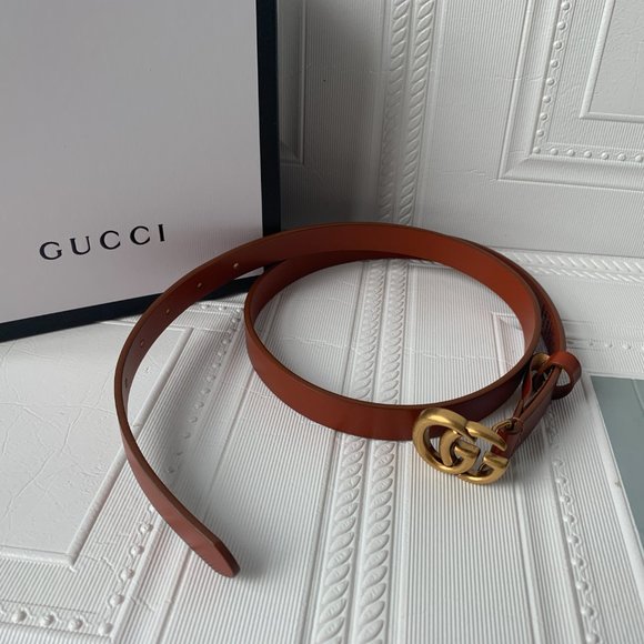Cheap and affordable leather belt with double G bu main image 4